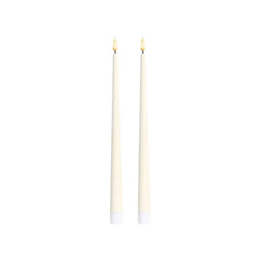 LED Ivory Taper Candle - Pair