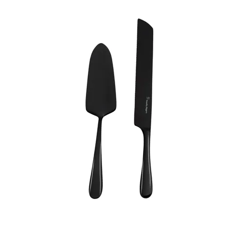 Black Cake Knife And Server
