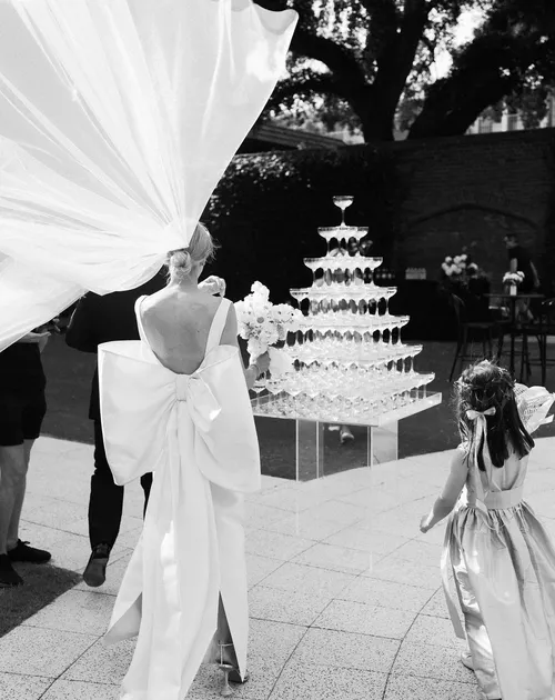 140 Glass Cut Crystal Champagne Tower