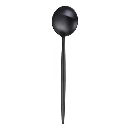 Matte Black Dessert Spoon