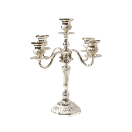 Antique Silver Candelabra - 5 Arm