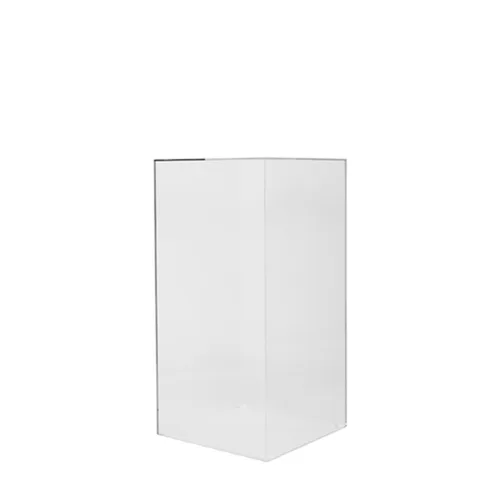Clear Acrylic Square Plinth - 0.9m