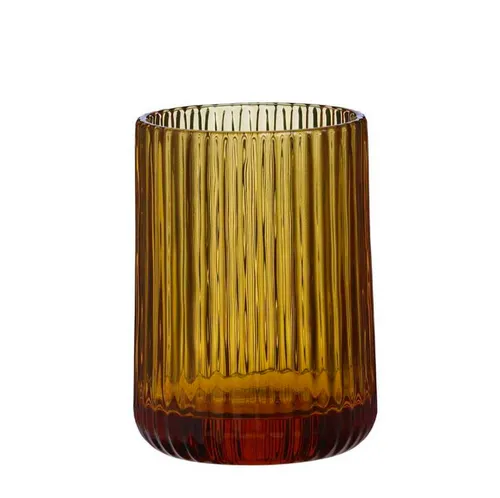 Ribbed Amber Tumbler