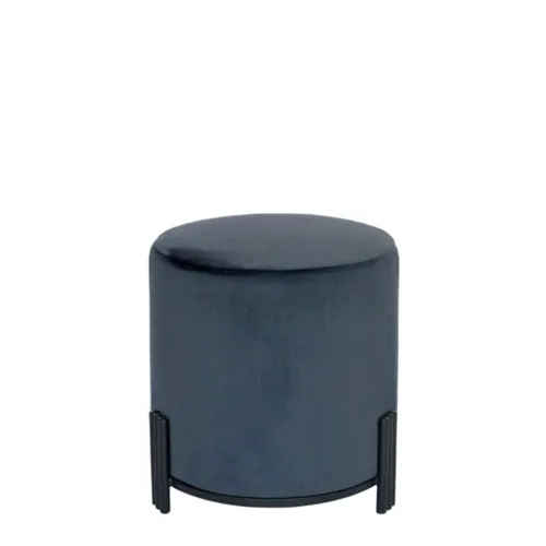 Charcoal Velvet Ottoman
