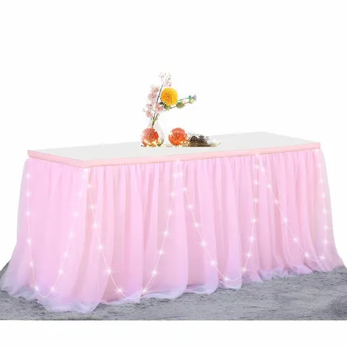 Pink Table Skirt