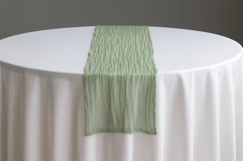 Sage Cheesecloth Runner