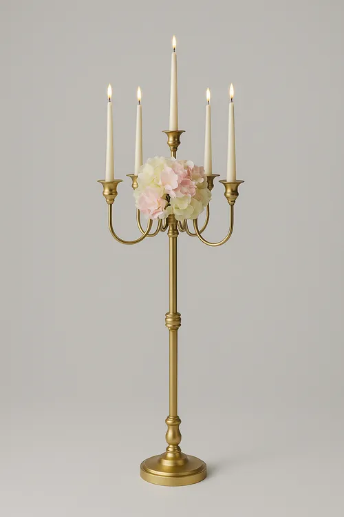 Golden Candelabra Stand (4ft, Stand Only)