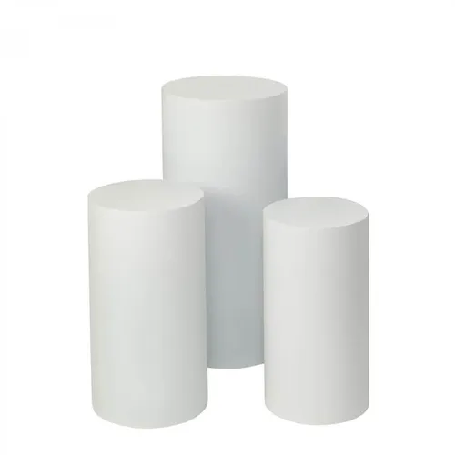 White Cylinder Pedestal