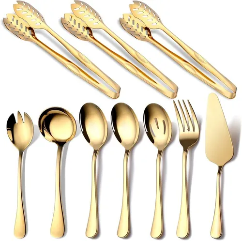 Golden Serving Utensils (15 pieces)