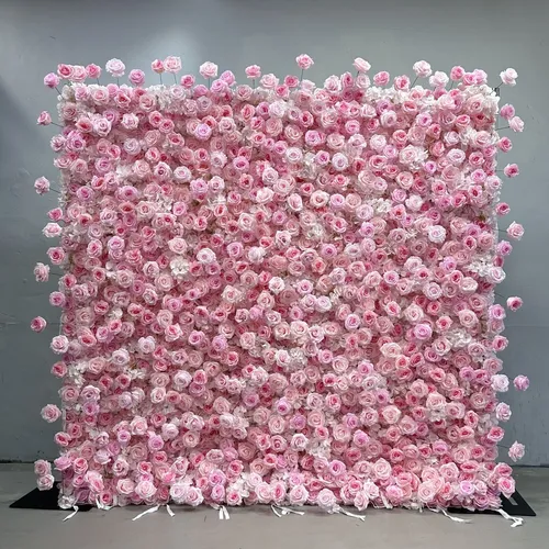 Pink Flower Wall 8x8