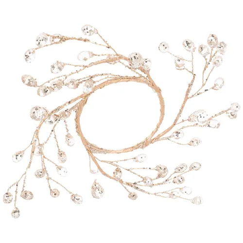 gold wire and clear bead/crystal garland