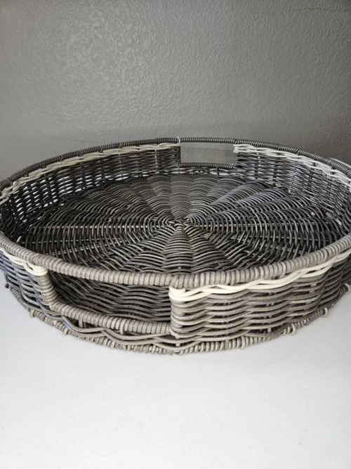Grey Woven Boho Tray