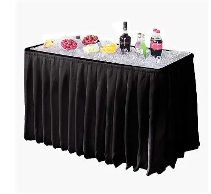 Foldable party ice table bin with skirt 4ft 7 Bucket