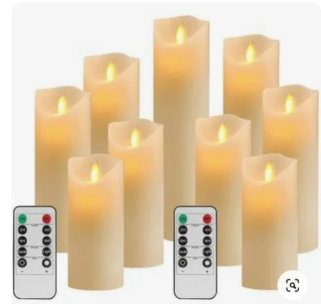 flickering LED Candles with remote control (Set of 3)