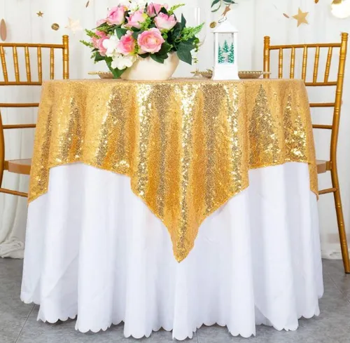 Sequin table topper Overlay - Gold