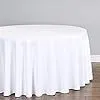 White table linen round