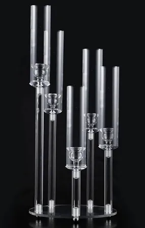 1pc Tall Acrylic Candelabra Candle Holder 5 Arms