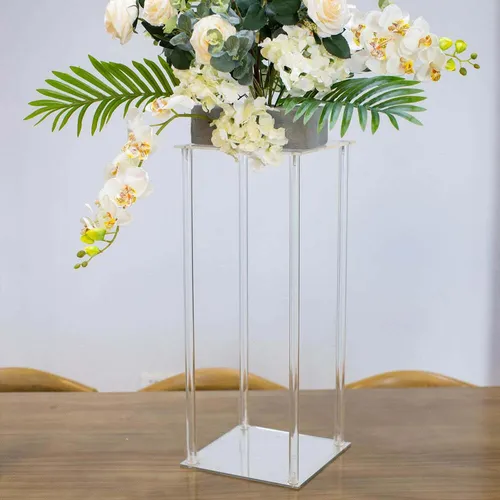 Transparent Acrylic Square table Centerpieces