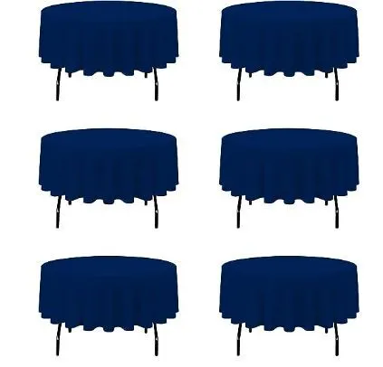 Navy Blue round table linen 120