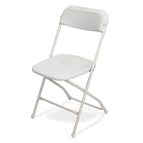 Chair, Plastic Folding, White