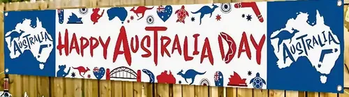 Happy Ausralia Day Fence Banner 