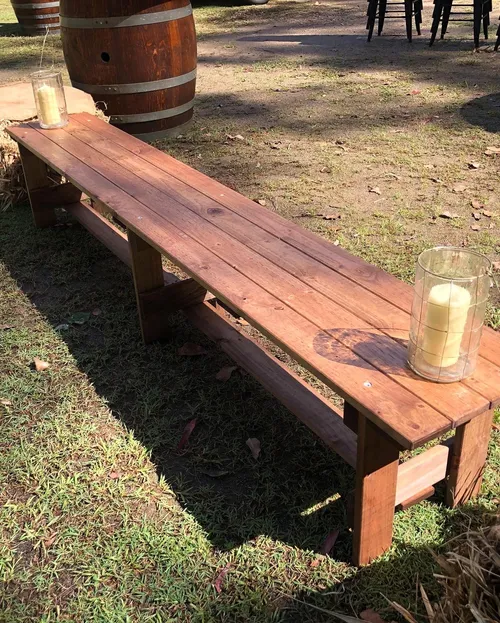 Rustic Wood Bench Seat