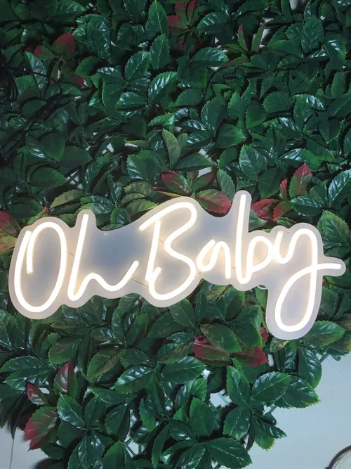 Neon Light up 'OH BABY' Sign