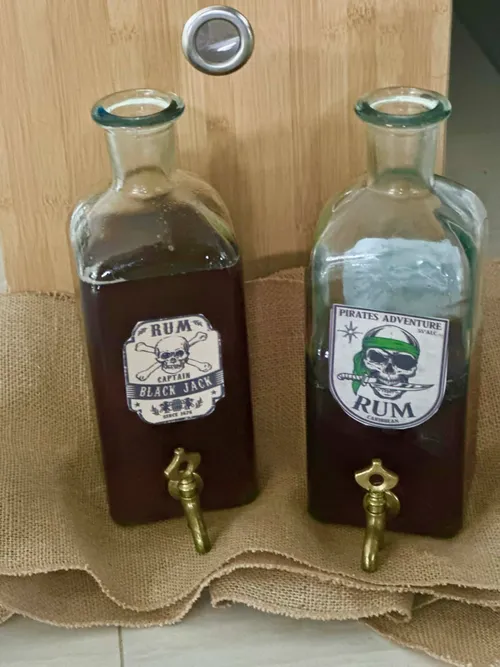 Pirate Rum Bottles Set of 2