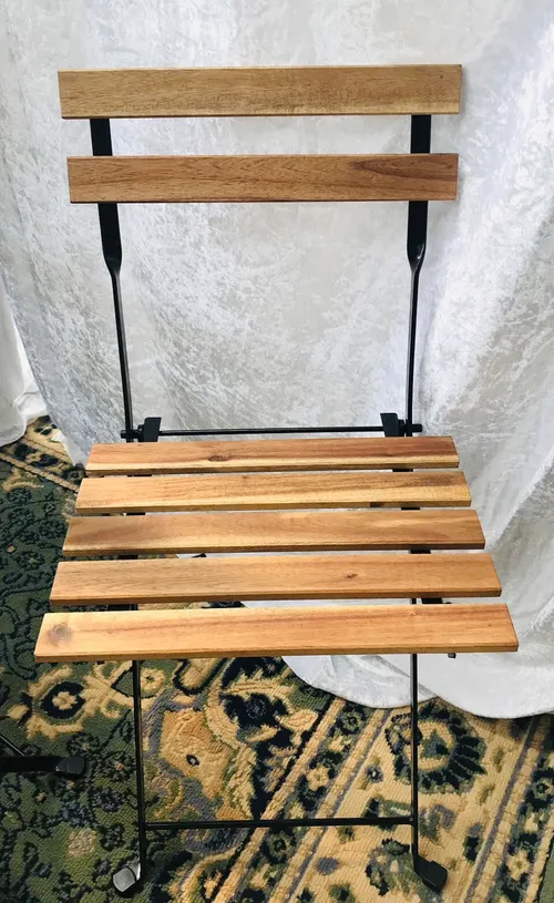 Bistro Folding Chair - Wood and Metal 