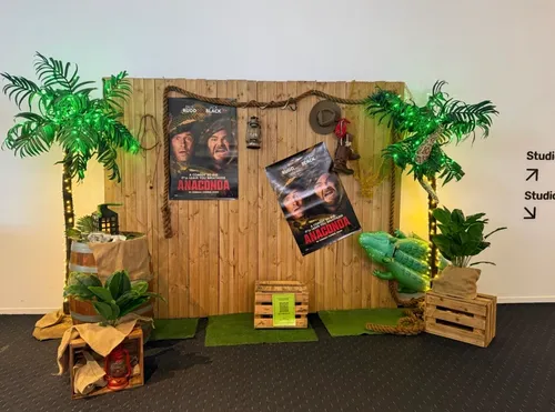 Jungle backdrop and props