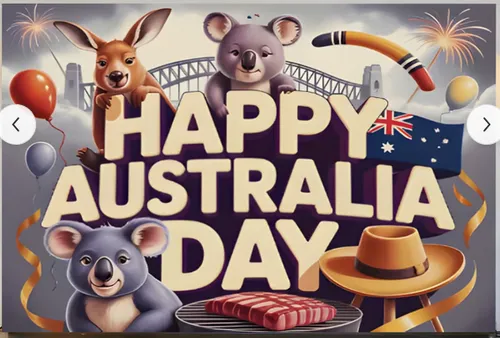 Happy Australia Day with Sydney Harbour Banner 