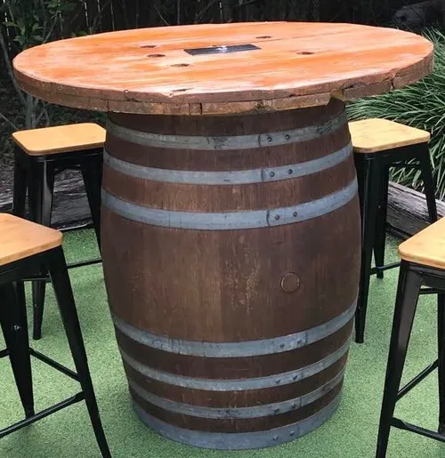 Barrels with cable reel tops 