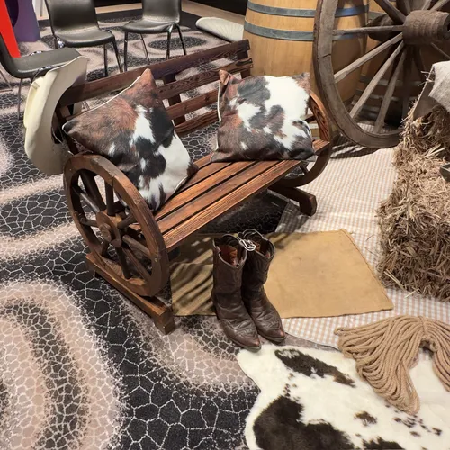 Faux cow skin cushions