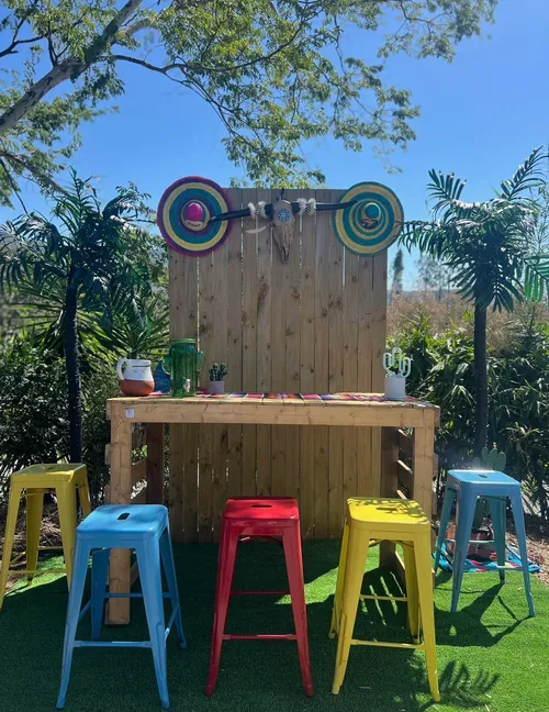 Mexican backdrop/set up