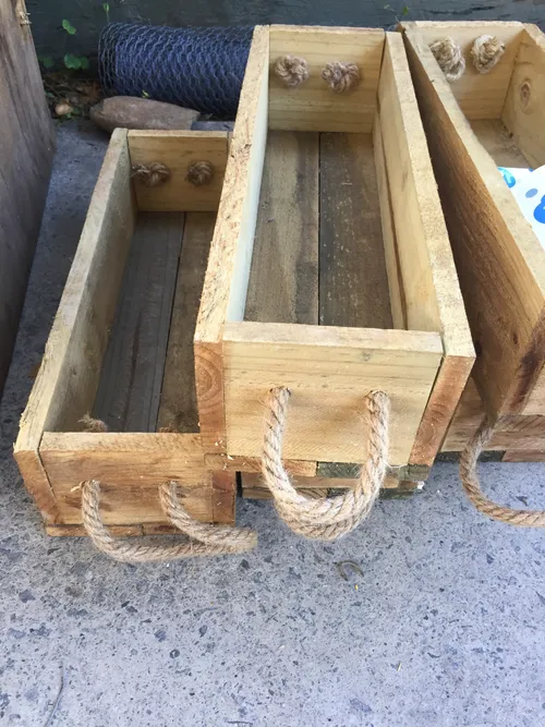 Wood Oblong Boxes - Centre Piece