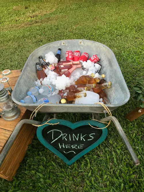 Rustic Vintage Wheelbarrow Drinks Cooler