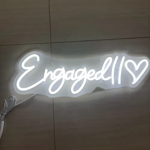 Neon Light Up 'Engaged' sign
