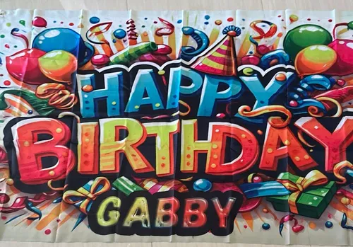 Happy Birthday Gabby Banner.