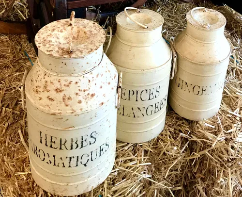 Rustic Milk Cans and Cream Separating Can