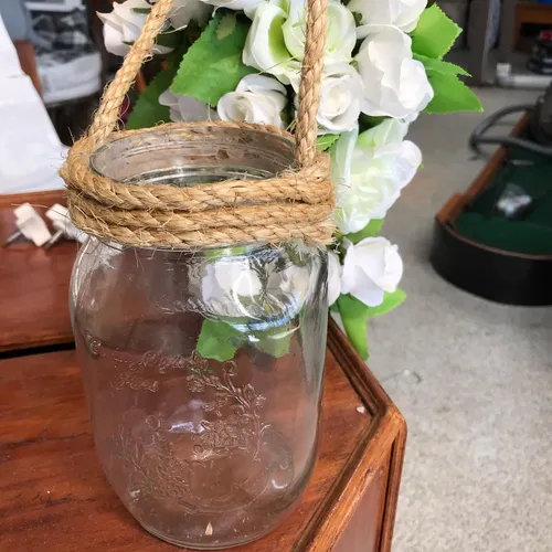 Mason Jars - with Rope Handles