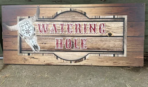 Watering hole sign