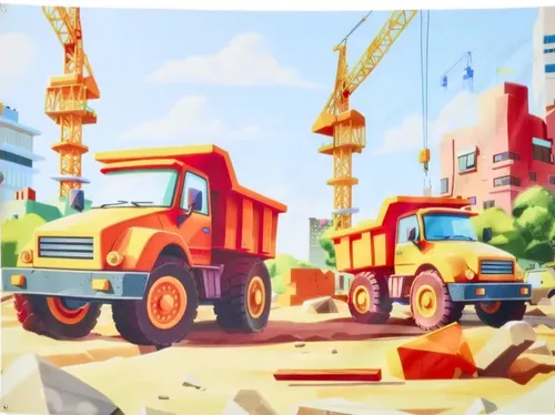 Construction Truck Backdrop