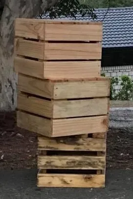Milk Crate Seat - Recycled Pallet Wood