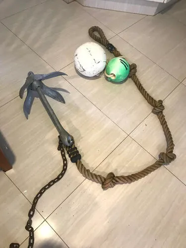 Metal Real Anchor on Rope