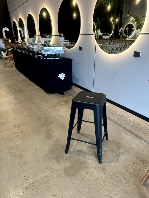 Tall Metal Stools - 66 cm Black