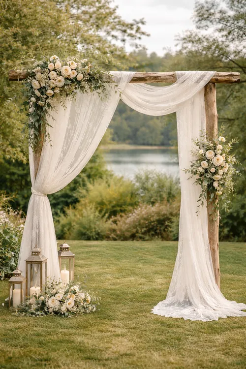 Lace Ceremony Arch Draping