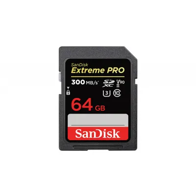 SanDisk SDXC Extreme PRO 64GB U3 V90 (UHS-II) (300MB/s) (121505)