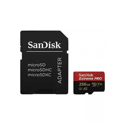 SanDisk Extreme PRO microSDXC V30, A2 256GB + adapter (200MB/s)