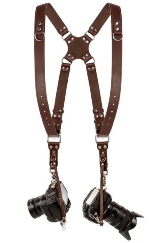The Knot Leather Dual Camera Harness 