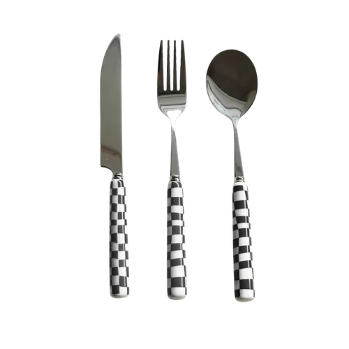 Set de Cubiertos Checkered